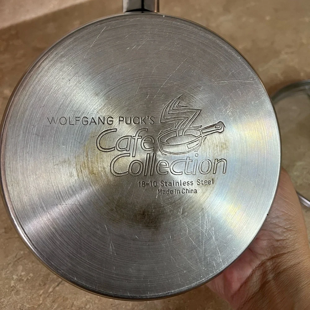 Wolfgang Puck’s Stainless Steel Saucepan with Glass Lid - Silver